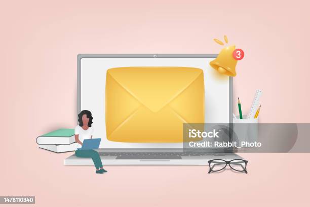 Email Notification Bell Email Notification Concept New Email And Bell Notifications On The ...