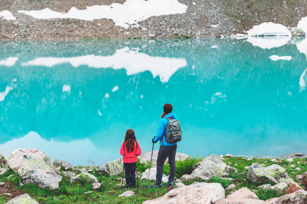 istock Mother and daughter trekking in mountains 1478116708