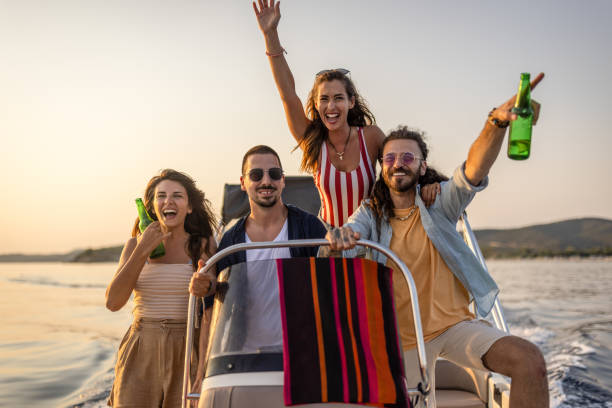 istock Friends  taking a boat ride on the sea 1478118051