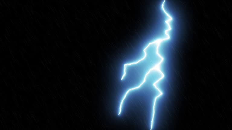 Experience a stunning looped animation of a lightning and rain storm, showcasing powerful flashes and lights