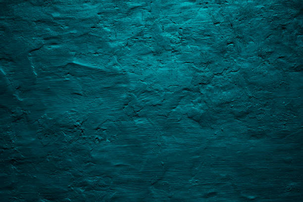 istock Dark green blue uneven texture. Painted old wall with plaster. Petrol color. Grunge surface background. 1478133796