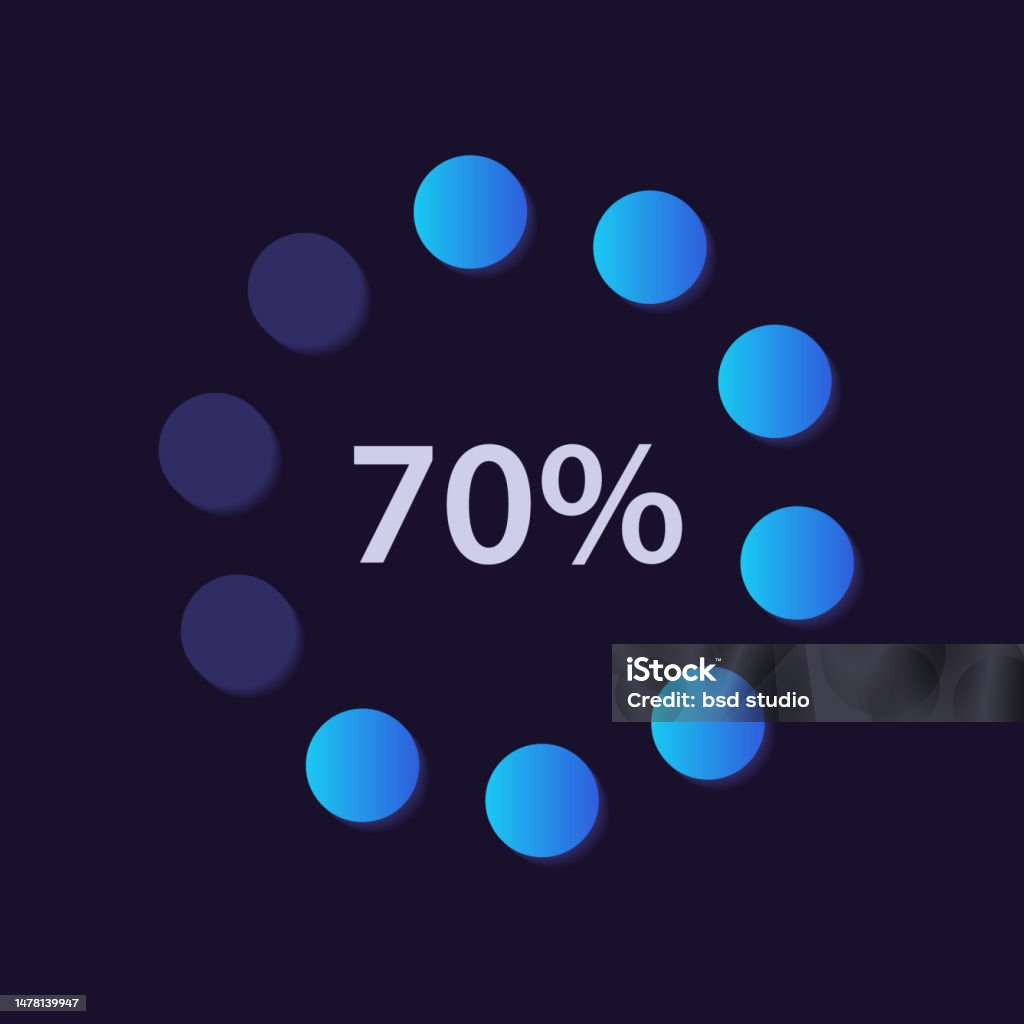 Gradient Chart Circular Circular Dot Gradient Infographic Chart Design Template For Dark Theme ...