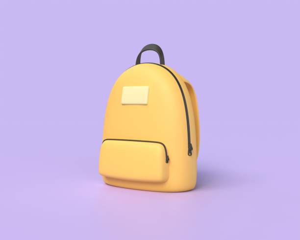 istock 3d yellow backpack. back to school concept. illustration isolated on purple background.3d rendering 1478140426