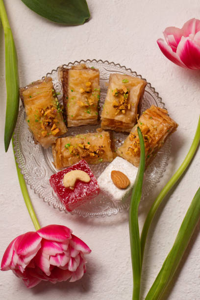 istock Turkish Delight with pink tulips 1478149153