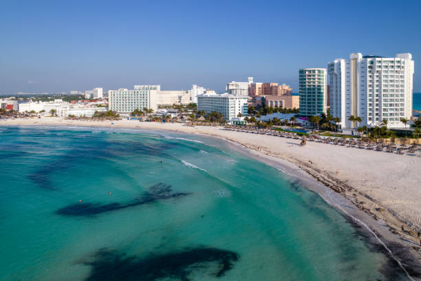 istock Mexico Cancun, beautiful Caribbean coast, top view. 1478157273