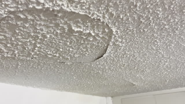 Poorly Repaired Ceiling Domestic Home and Buildings Water Damage Video Series