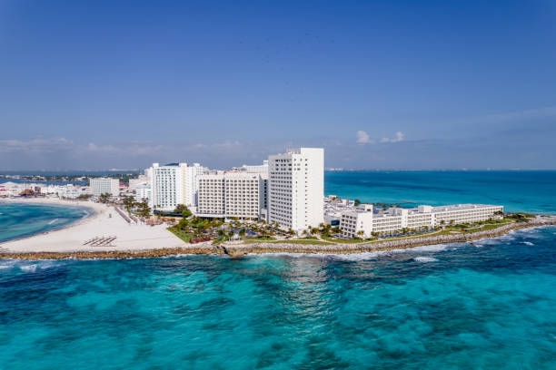 istock Mexico Cancun, beautiful Caribbean coast, top view. 1478157460