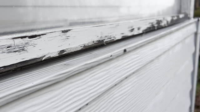 Metal Siding and Plexiglass Window Sill Domestic Home and Buildings Water Damage Video Series