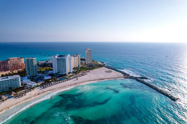 istock Mexico Cancun, beautiful Caribbean coast, top view. 1478157867