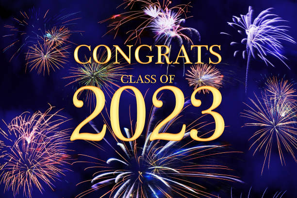 istock CONGRATS CLASS of 2023 lettering with beautiful fireworks 1478160006