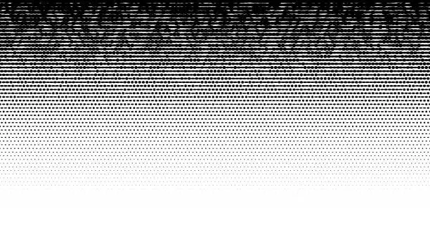 Vector illustration of Black half tone gradient pattern fade