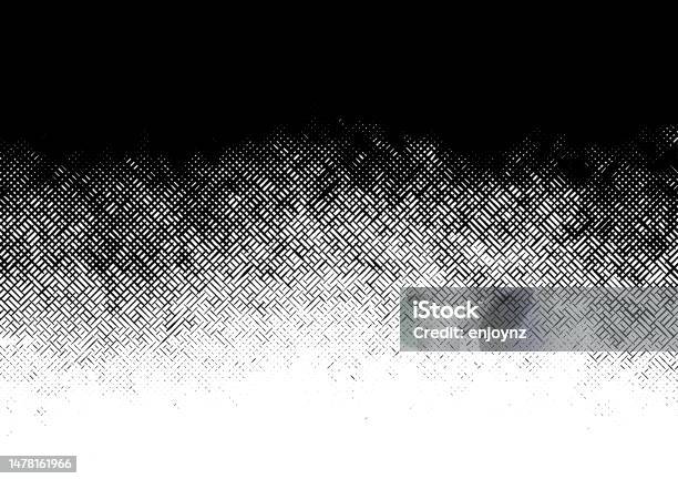 Half Tone Black Gradient Lines Pattern Fade Stock Illustration - Download Image Now - Textured, Backgrounds, Cross Hatching