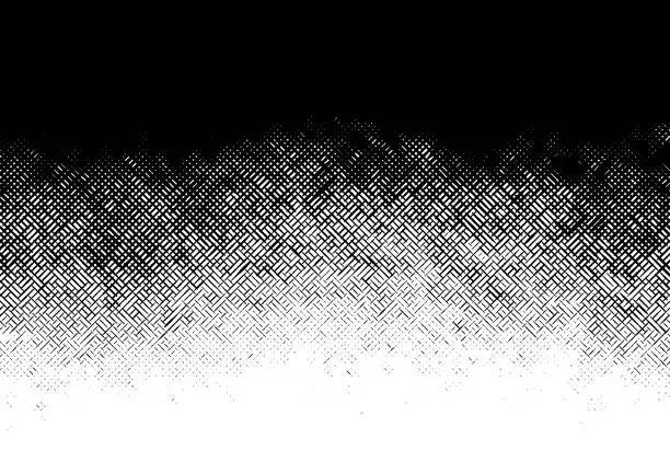 Vector illustration of Half tone black gradient lines pattern fade
