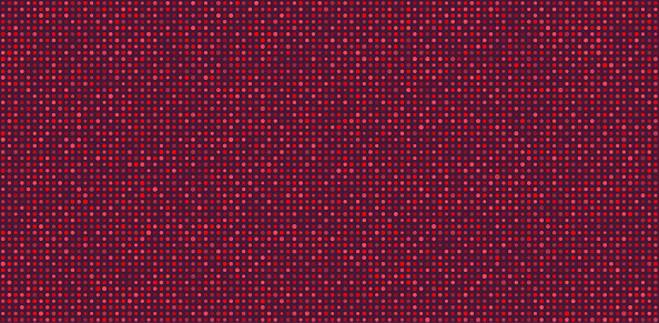 Seamless bright maroon red pixelated Digital glittering screen background vector dots illustration