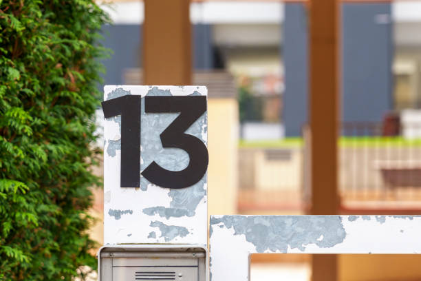 istock House number thirteen against the backyard 1478168120