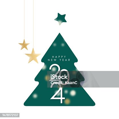 istock 2024. Happy New Year. Abstract numbers vector illustration. Holiday design for greeting card, invitation, calendar, etc. vector stock illustration 1478172137