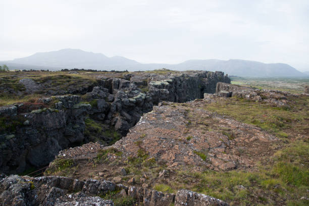 Thingvellir National Park, an area of such historic and geological significance it was inscribed as a UNESCO World Heritage Site in 2004. Rift valley between the North American and Eurasian tectonic plates. Te great volcanic activity of the area means there are cracks and canyons throughout the region.