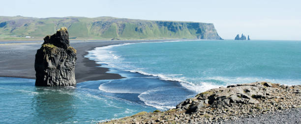 istock Panoramic view of Vik cliffs and beach. Iceland 1478173522