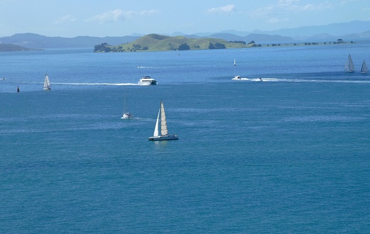 A nice day for boating out on the Hauraki Gulf in Auckland.