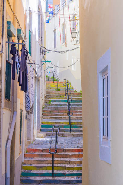 istock Colorfully painted stairway in Lisbon. 1478189172
