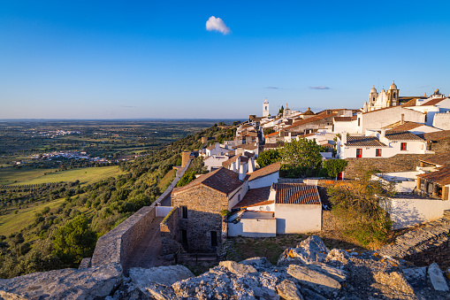 Europe, Portugal, Monsaraz. The fortified medieval village of Monsanaz.