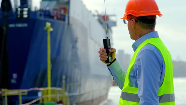 Port sea ship marine technology inspector communicates