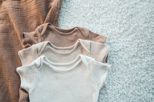 istock Set of stylish cute baby bodysuits 1478204237