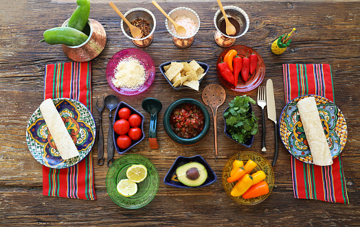 Mexican style food spread!