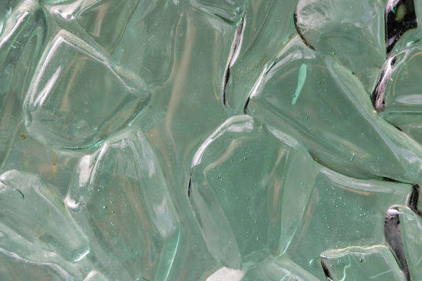 image of a relief of melted glass shapes for background textures