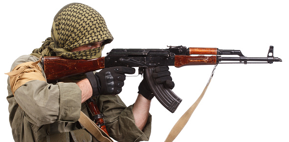 mercenary with AK 47