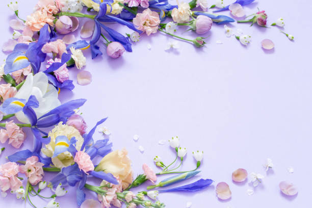 istock beautiful spring flowers on paper background 1478227694