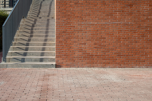 Stairs in Red Brick Building