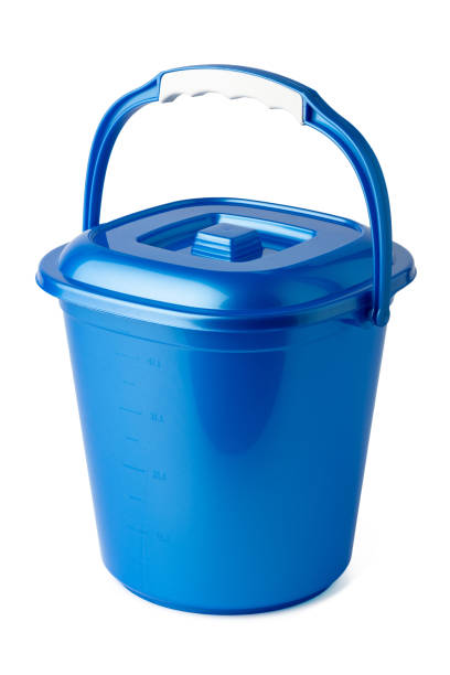istock Plastic trash can with lid isolated on white background 1478243271