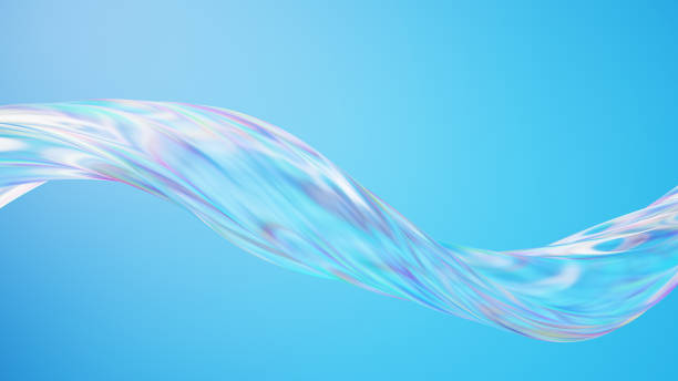 istock 3D Illustration.Transparent and colorful wave background. Abstract and beautiful background. (Horizontal) 1478247076