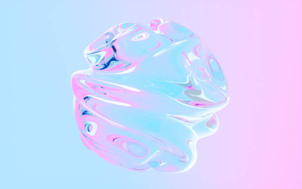 istock Abstract glassy sphere and abstract curves , 3d rendering. 1478255474