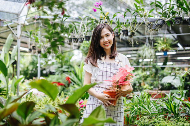 istock Asian lady boss in plant nursery 1478257216