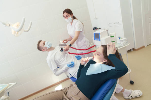 istock dentist lost consciousness from the fact that the patient eats chocolate at the reception 1478258751