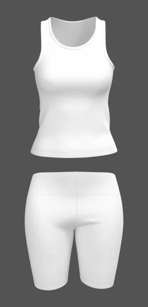 istock Women's workout clothes: racer back tank top and shorts 1478266692