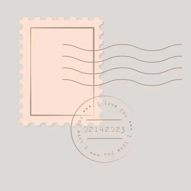 Vector illustration of vintage_postal_stamp_imprint
