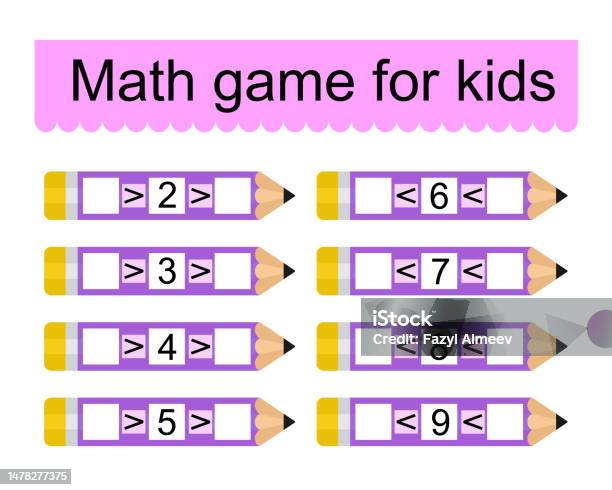 Math Activity For Kids Developing Numeracy Skills Stock Illustration ...
