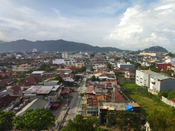 Padang top view stock photo