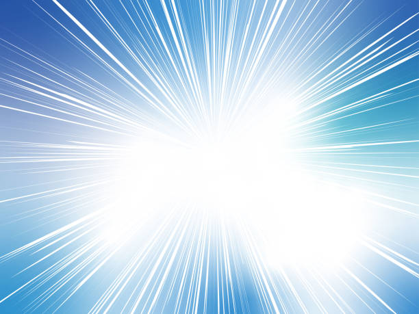 istock radiation background of gradation that emits beautiful and vivid light_Blue concentrated line 2 1478287454