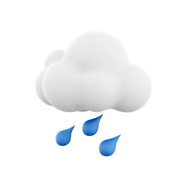 istock 3d rendering rainy weather icon. 3d render cloud with rain. Rainy weather 1478288939