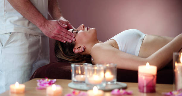 istock Young Woman Receiving Head Massage 1478289166