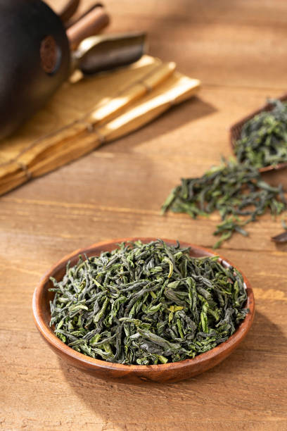 루안 과피 안 차, 중국 녹차 품종, 과피 차 - china tea crop chinese culture traditional culture 뉴스 사진 이미지