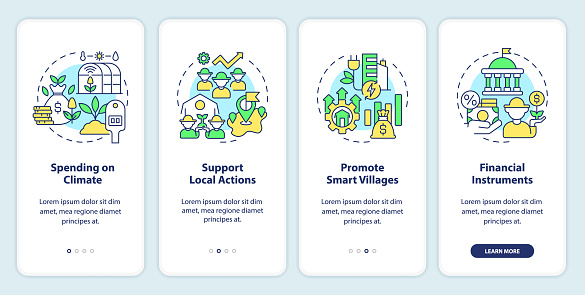 Smart Rural Development Program Rural Development Program Onboarding Mobile App Screen Stock ...
