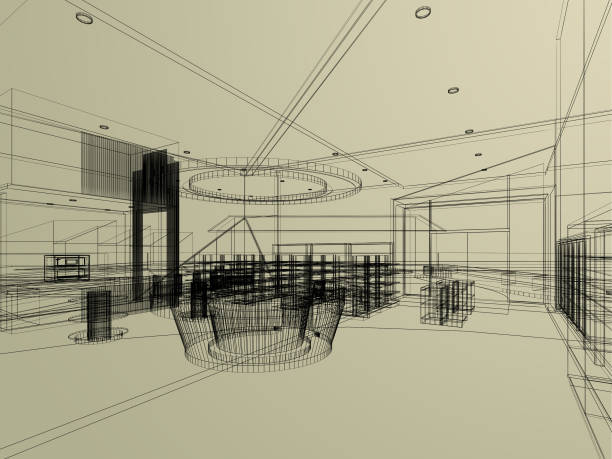 istock abstract sketch design of supermarket ,3d  rendering 1478296586