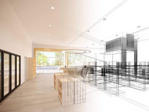 istock abstract sketch design of supermarket ,3d  rendering 1478296609