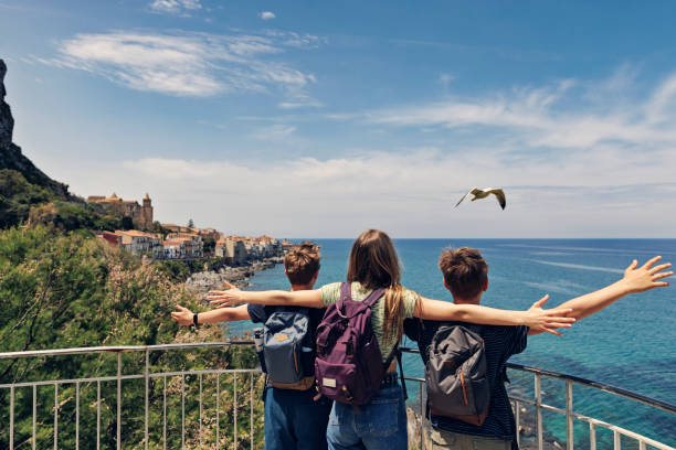 istock Teenagers sightseeing Italian town 1478297032