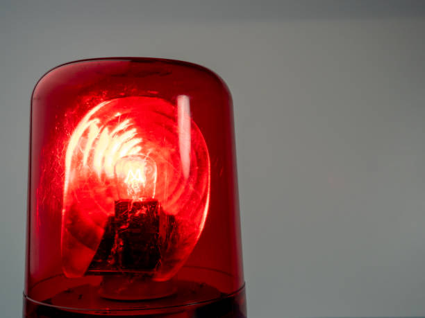 istock Red rotating beacon. Red flashing light. Warning signal. 1478298773